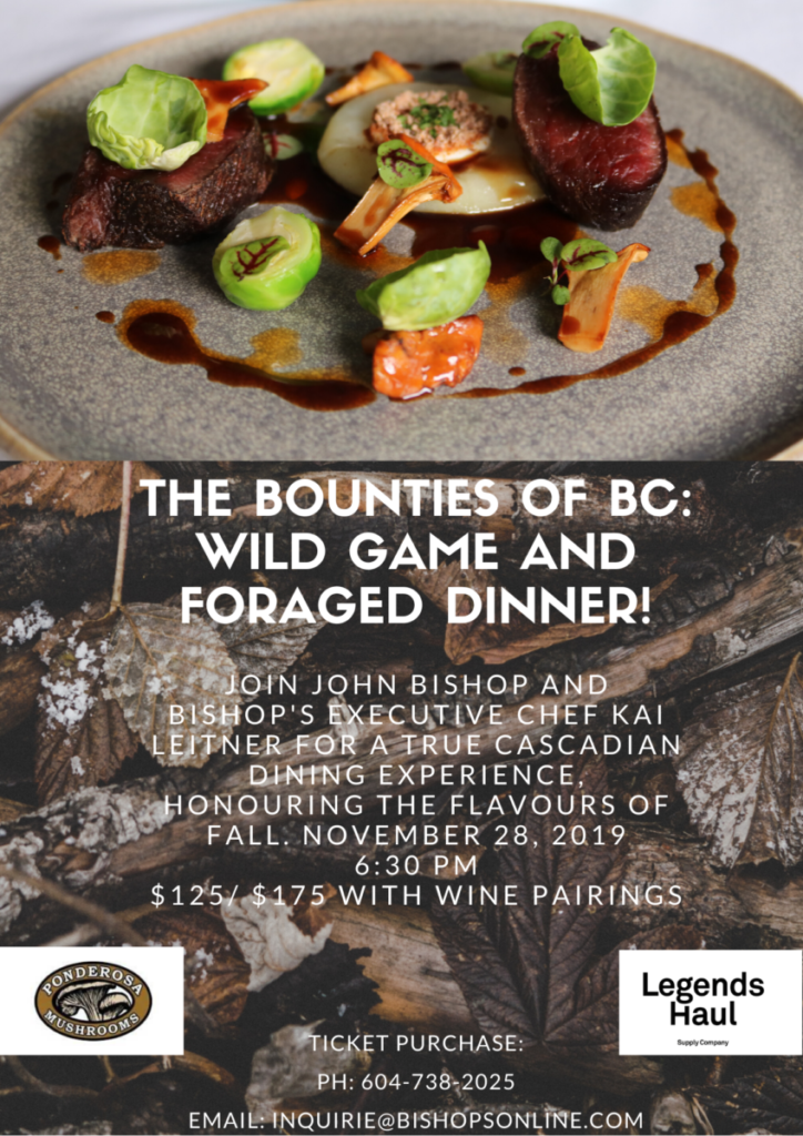 bishops foraged dinner poster bishops foraged dinner poster