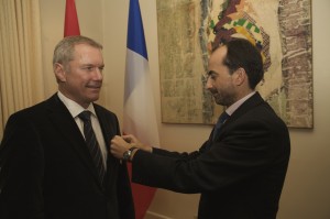 JB receiving the Merit d'Agricole